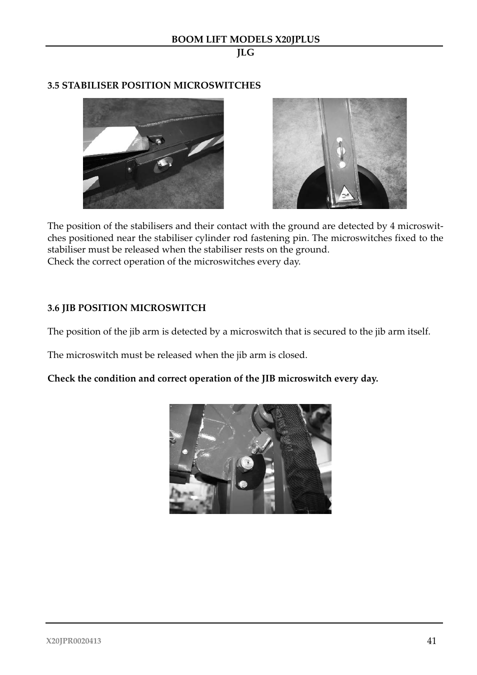 JLG X20J Plus Operator Manual User Manual | Page 45 / 178