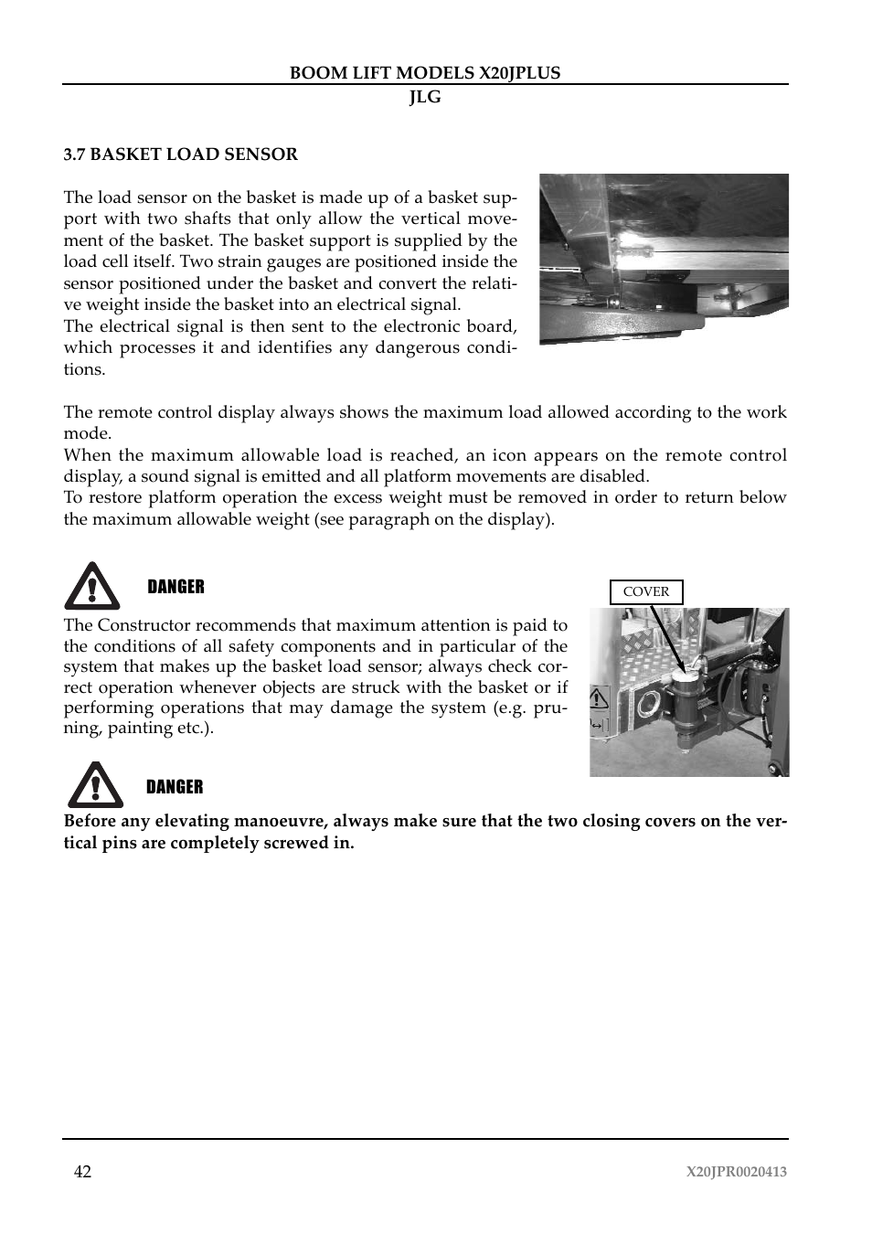 JLG X20J Plus Operator Manual User Manual | Page 46 / 178
