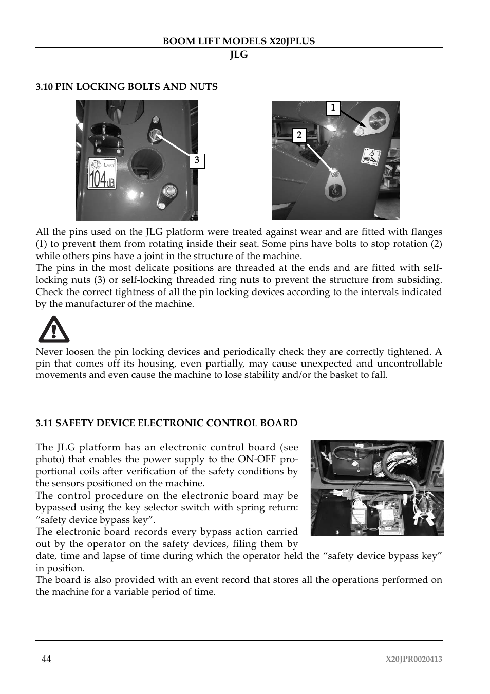 JLG X20J Plus Operator Manual User Manual | Page 48 / 178