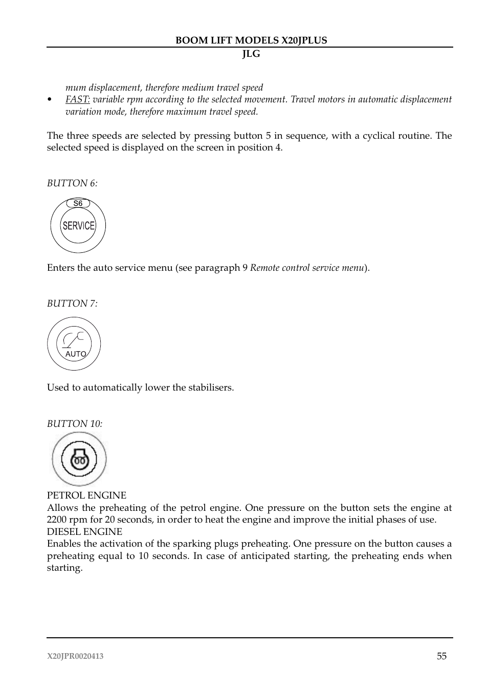 JLG X20J Plus Operator Manual User Manual | Page 59 / 178