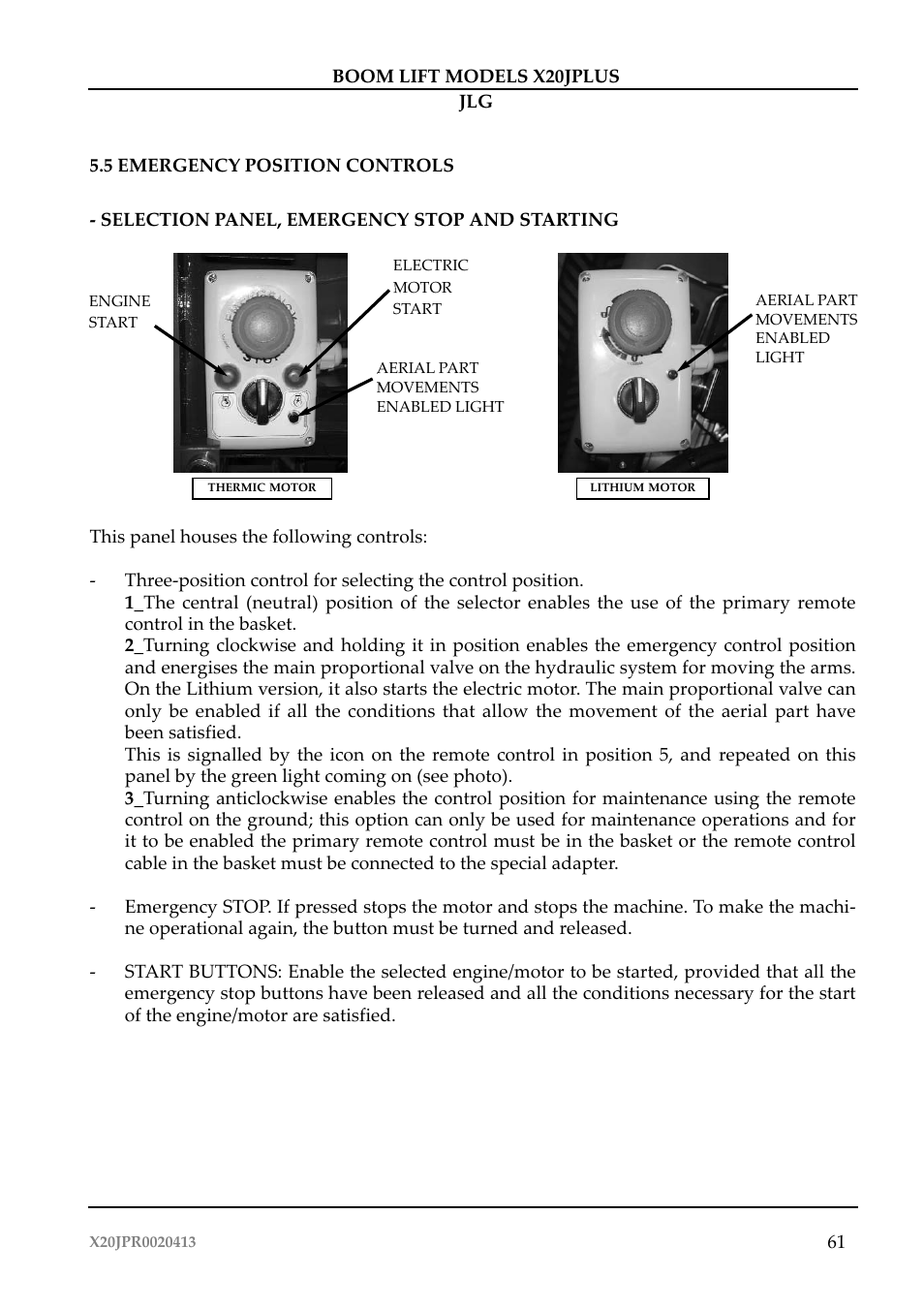 JLG X20J Plus Operator Manual User Manual | Page 65 / 178