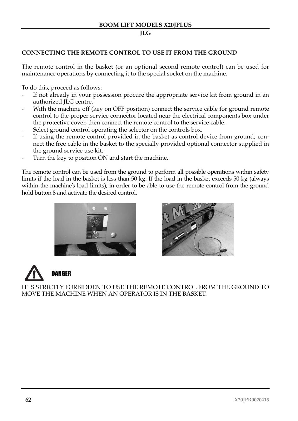 JLG X20J Plus Operator Manual User Manual | Page 66 / 178