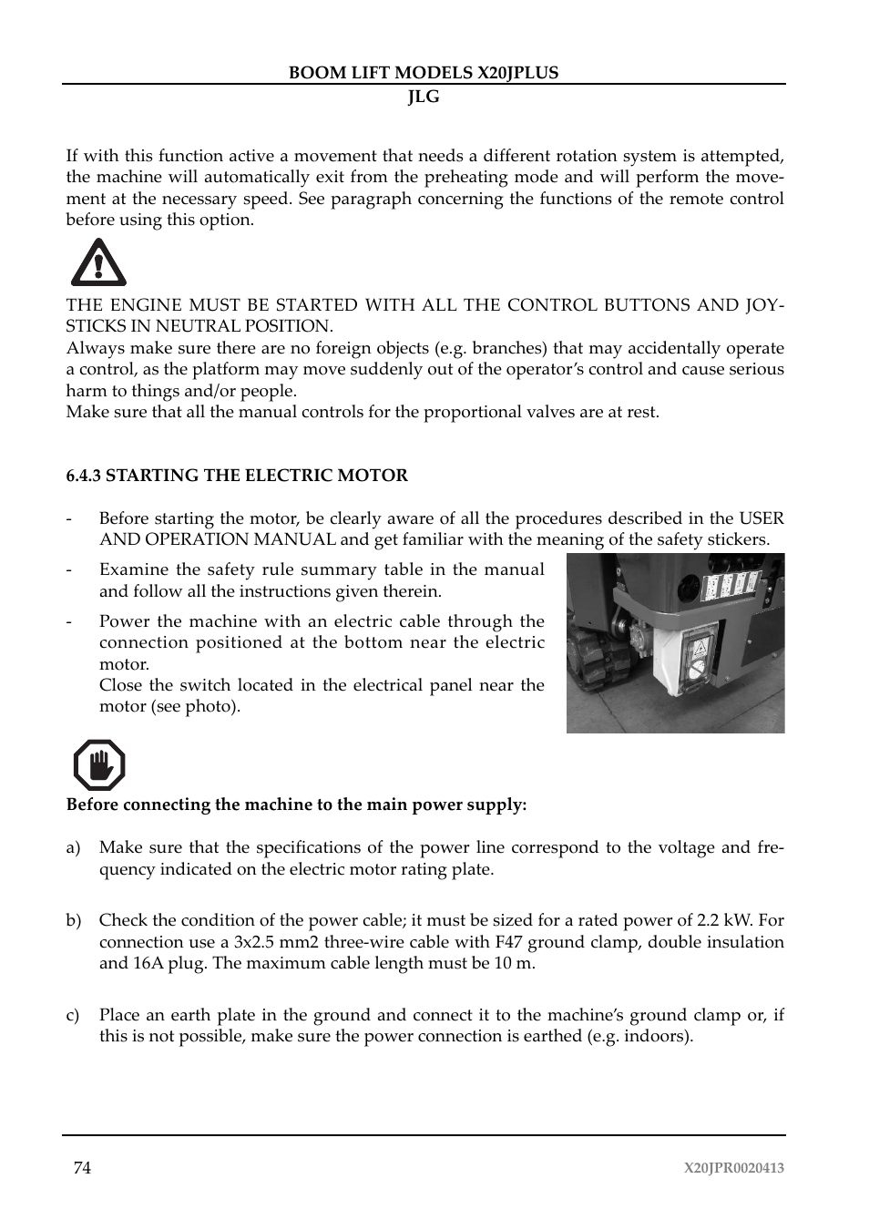 JLG X20J Plus Operator Manual User Manual | Page 78 / 178