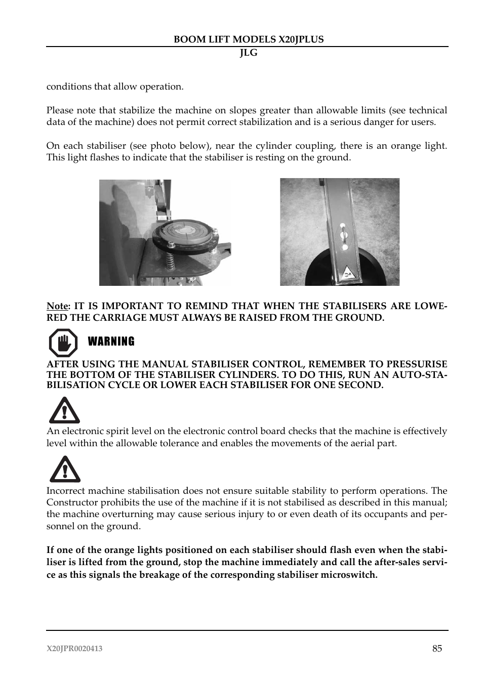 JLG X20J Plus Operator Manual User Manual | Page 89 / 178