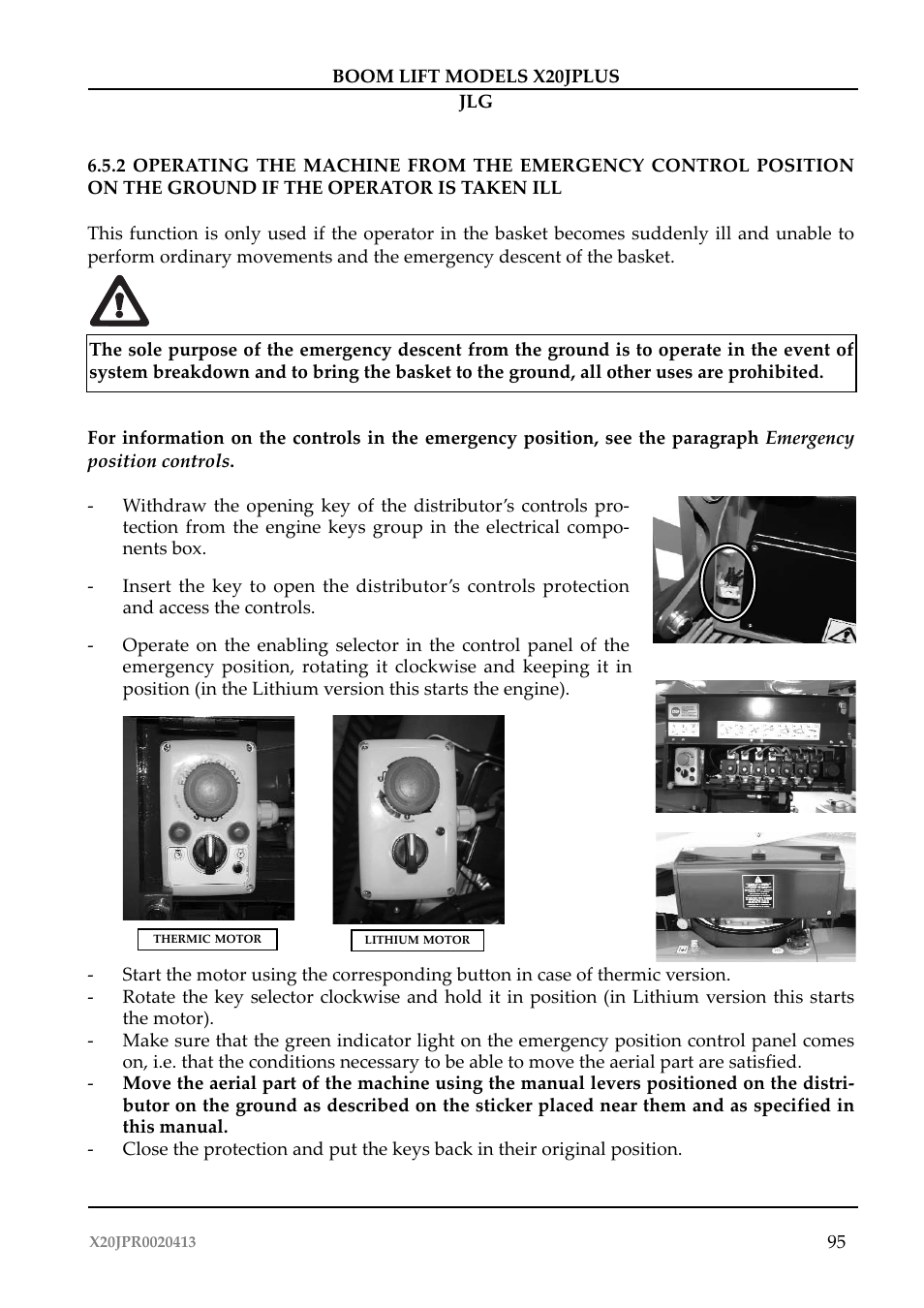 JLG X20J Plus Operator Manual User Manual | Page 99 / 178