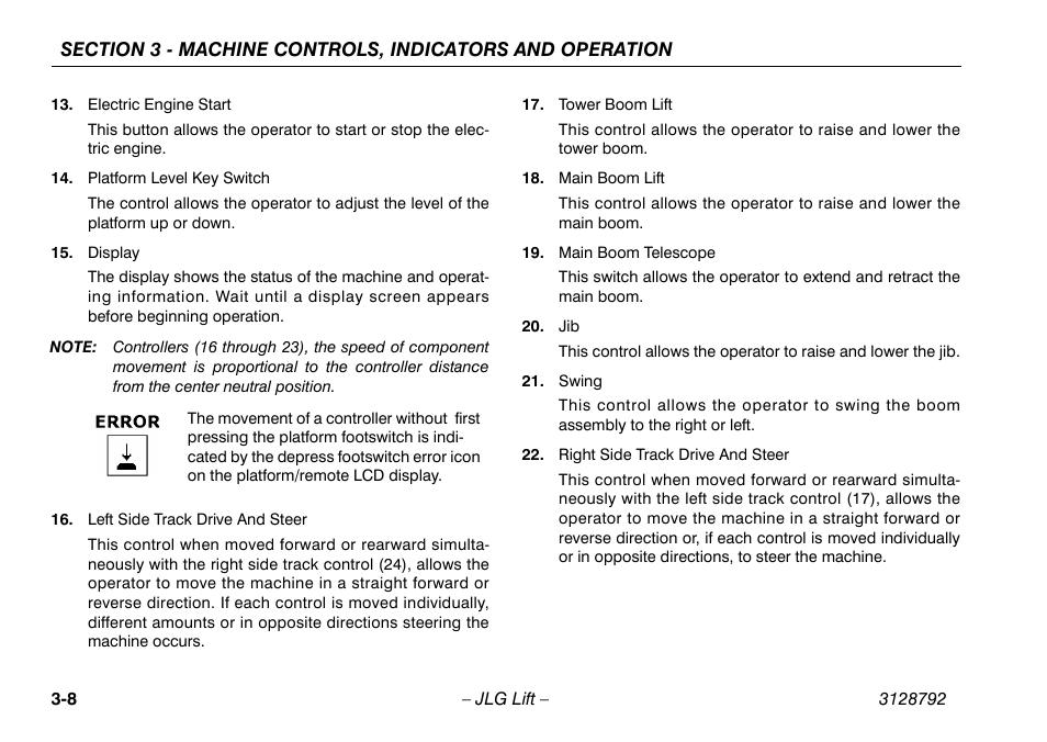 JLG X390AJ Operator Manual User Manual | Page 38 / 138