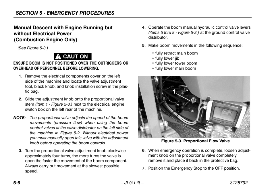 Proportional flow valve -6 | JLG X390AJ Operator Manual User Manual | Page 84 / 138