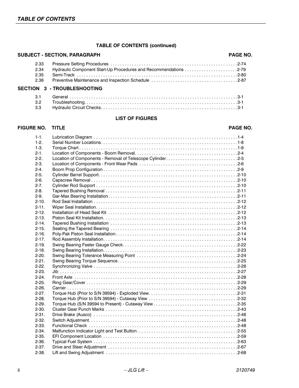 JLG 450AJ ANSI Service Manual User Manual | Page 6 / 152