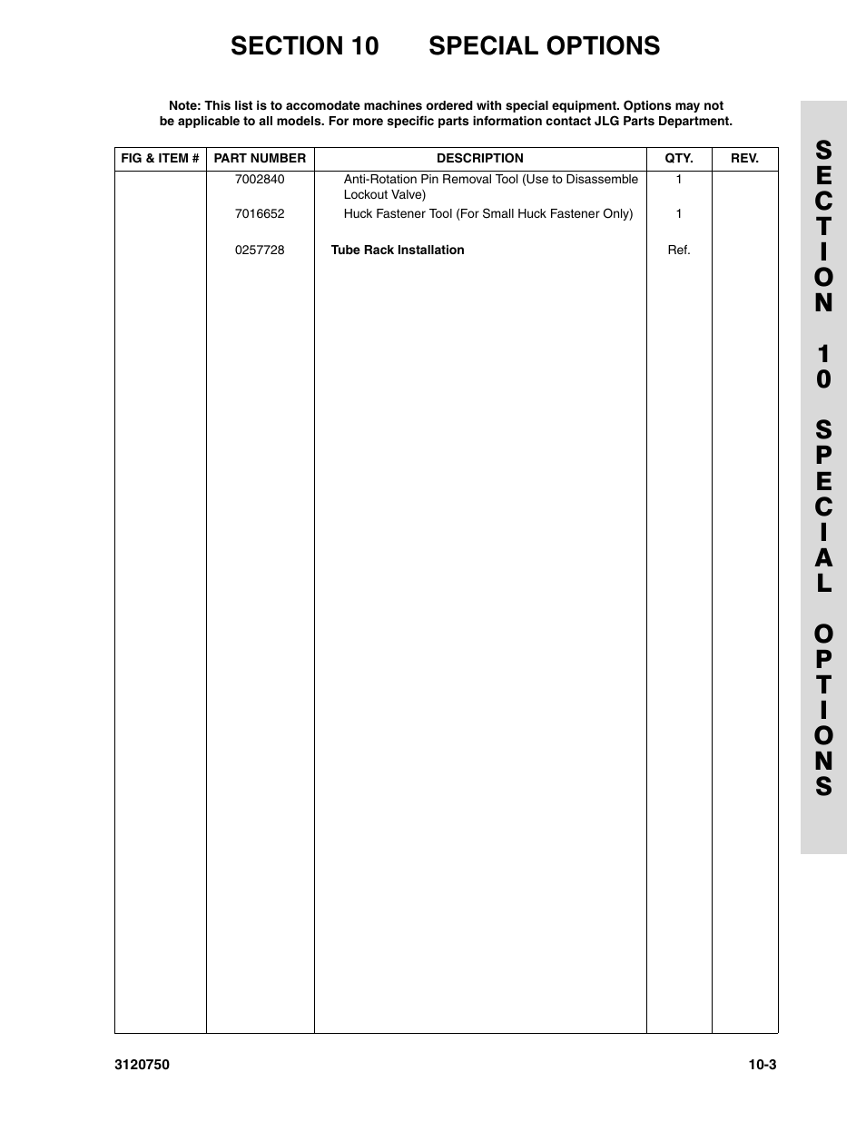 JLG 450AJ ANSI Parts Manual User Manual | Page 263 / 266