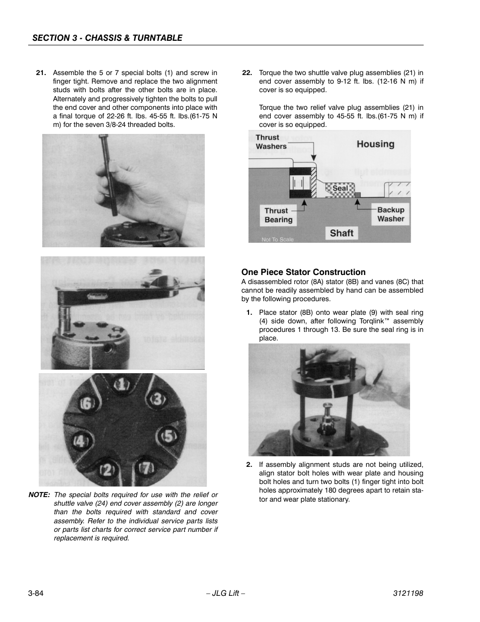 One piece stator construction, One piece stator construction -85 | JLG T350 Service Manual User Manual | Page 120 / 230