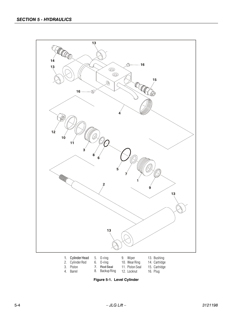 Level cylinder -4 | JLG T350 Service Manual User Manual | Page 146 / 230