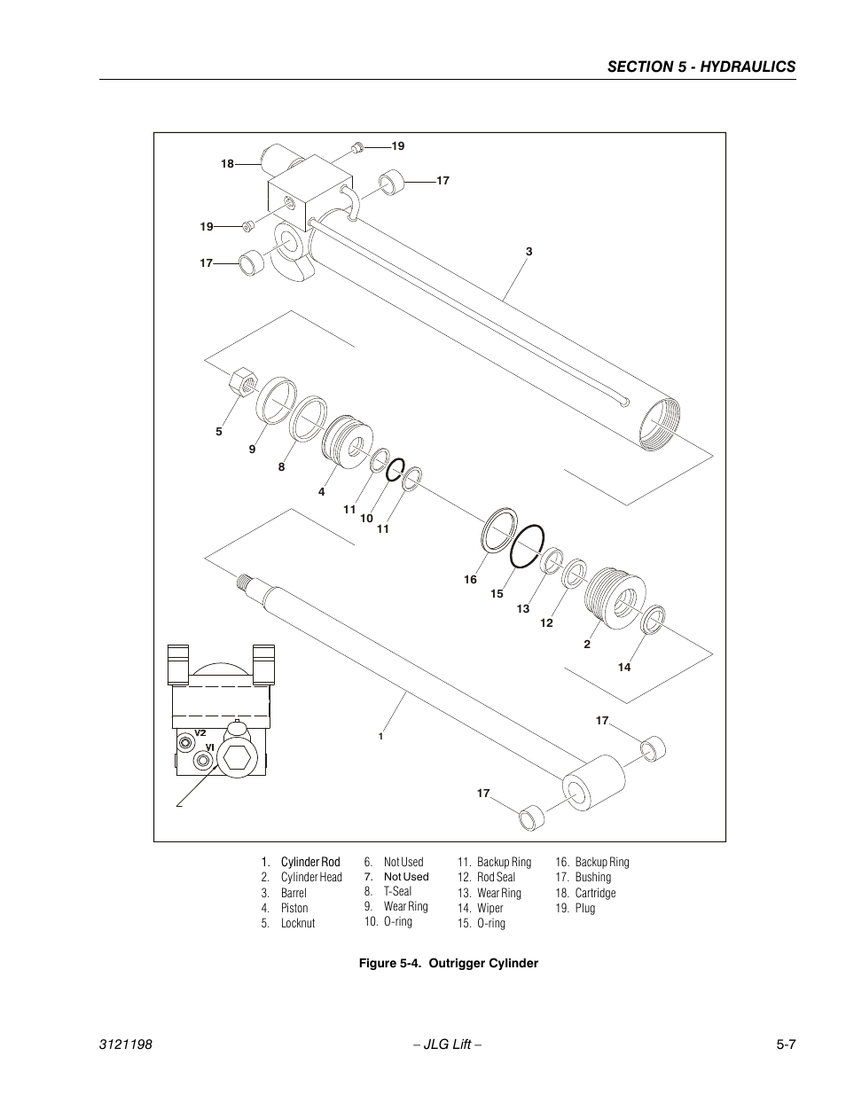 Outrigger cylinder -7 | JLG T350 Service Manual User Manual | Page 149 / 230