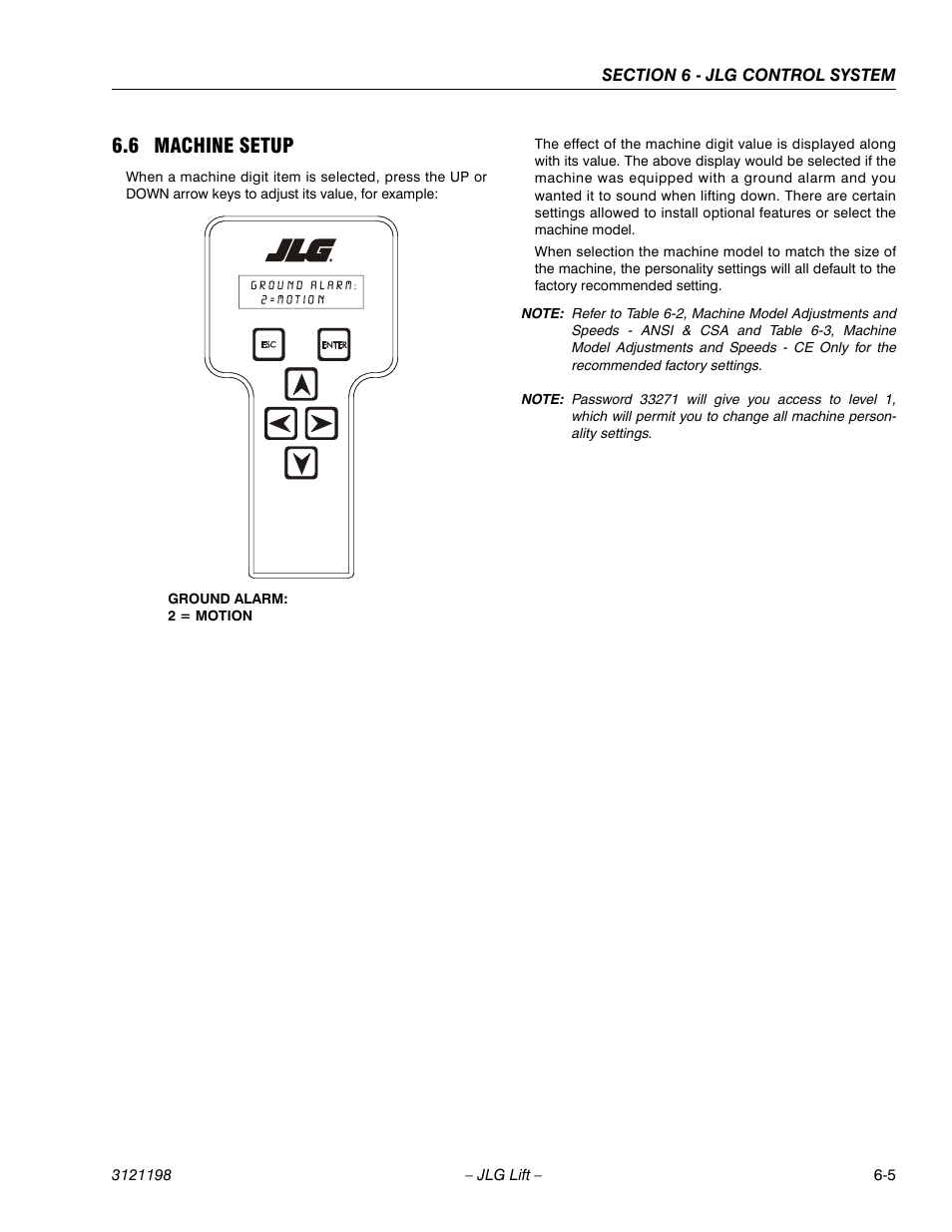 6 machine setup, Machine setup -5 | JLG T350 Service Manual User Manual | Page 165 / 230