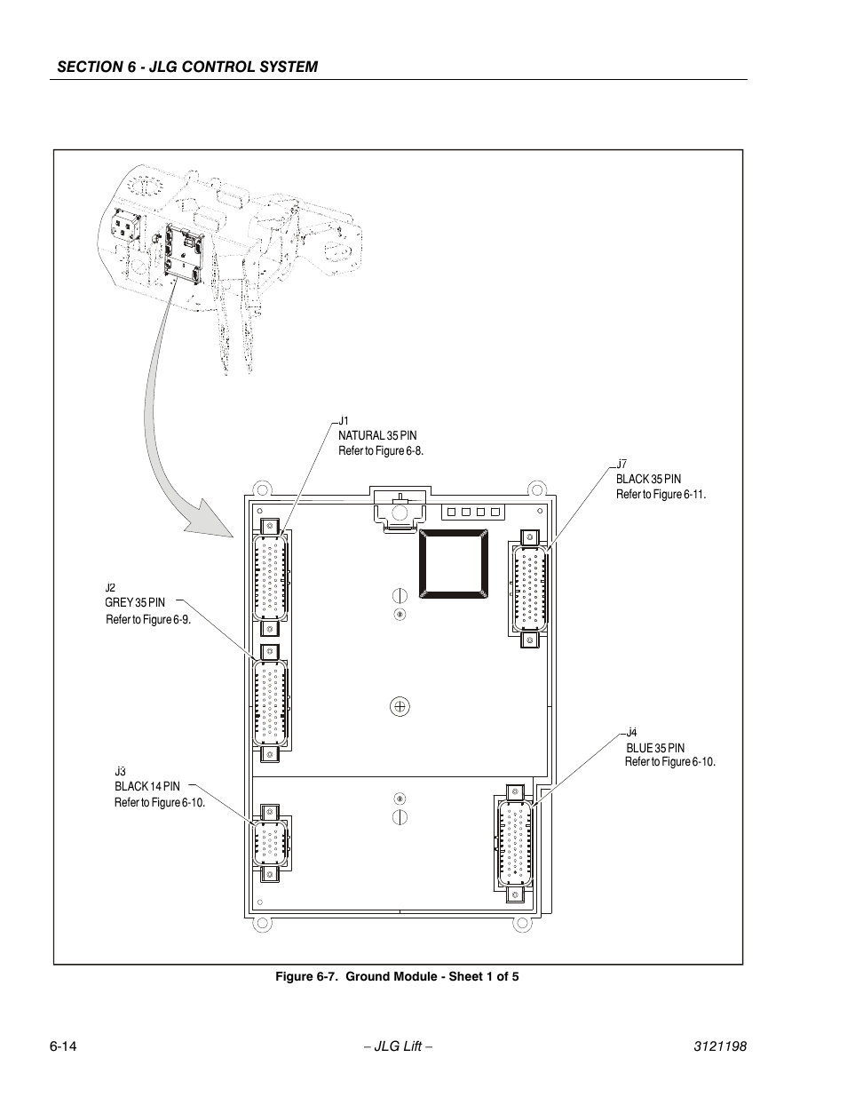 Ground module - sheet 1 of 5 -14 | JLG T350 Service Manual User Manual | Page 174 / 230