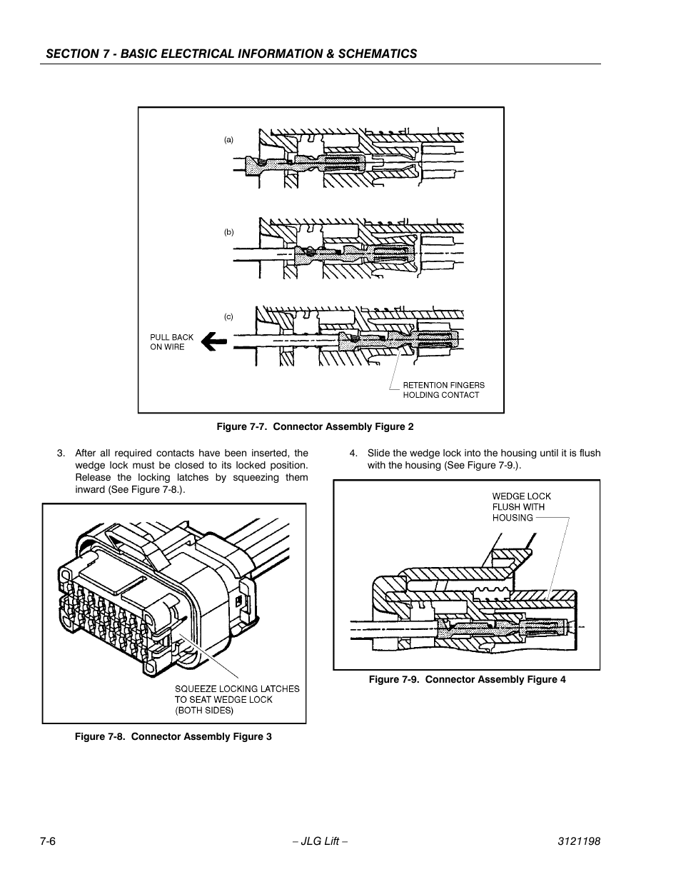 Connector assembly figure 2 -6, Connector assembly figure 3 -6, Connector assembly figure 4 -6 | JLG T350 Service Manual User Manual | Page 202 / 230