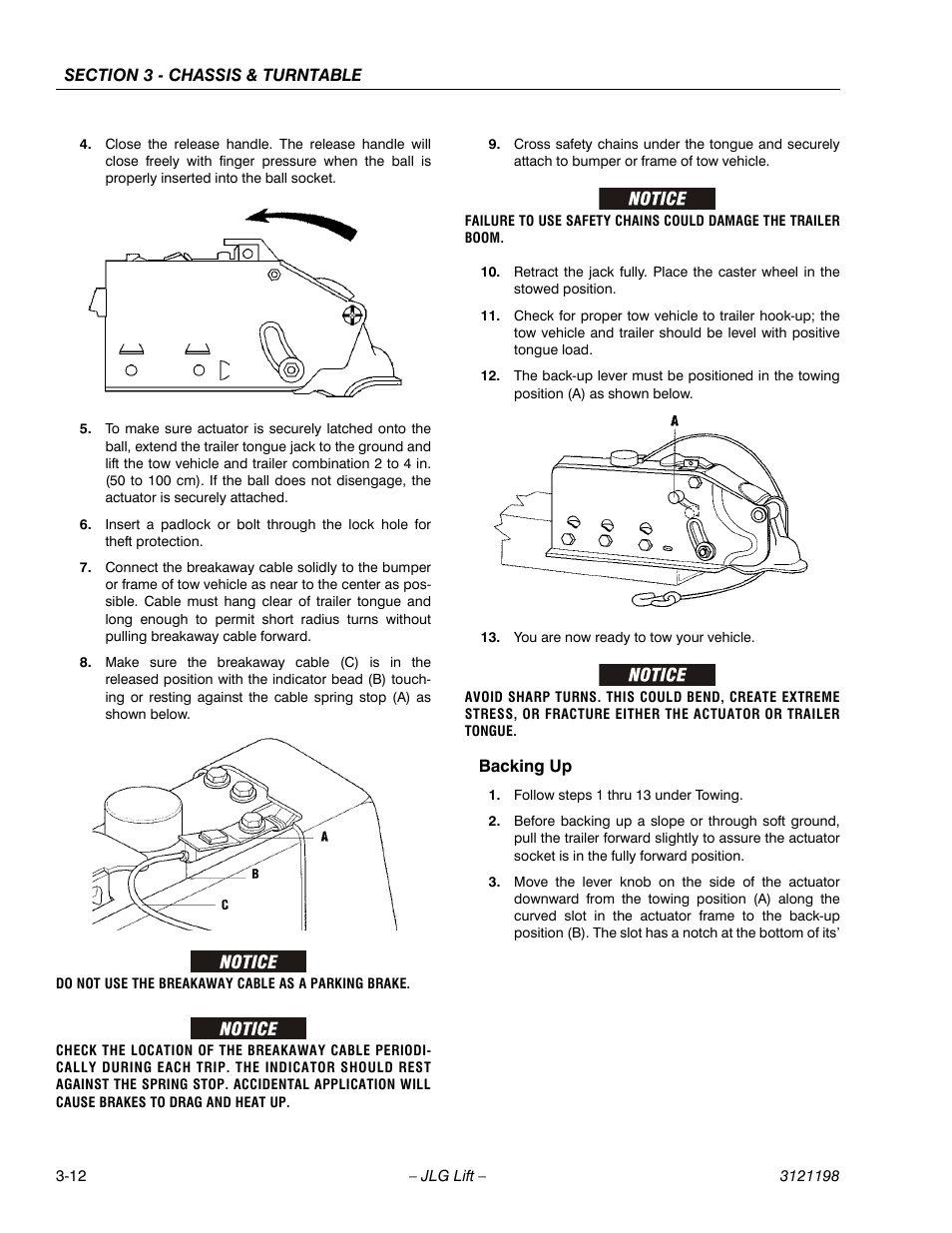 Backing up, Backing up -12 | JLG T350 Service Manual User Manual | Page 48 / 230