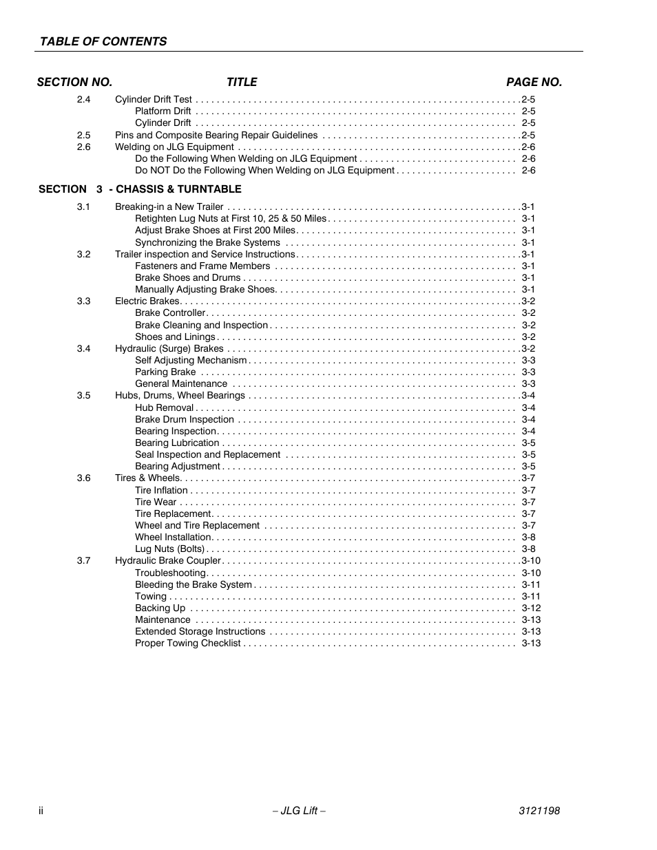 JLG T350 Service Manual User Manual | Page 6 / 230