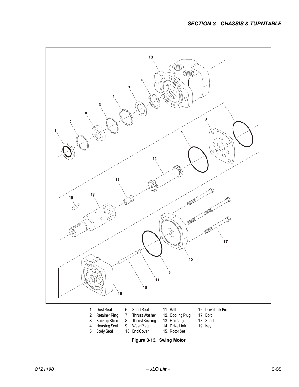 Swing motor -35 | JLG T350 Service Manual User Manual | Page 71 / 230