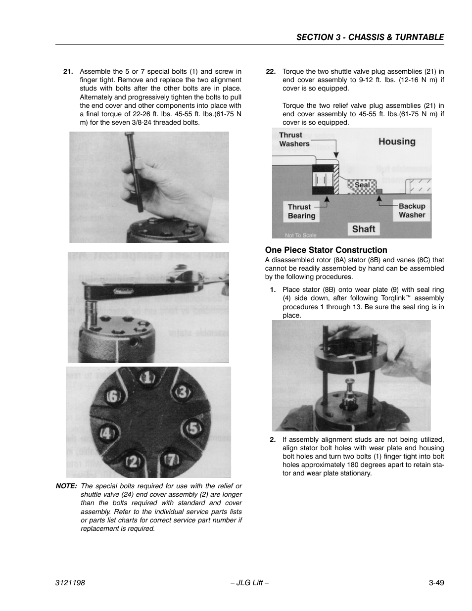 One piece stator construction, One piece stator construction -49 | JLG T350 Service Manual User Manual | Page 85 / 230