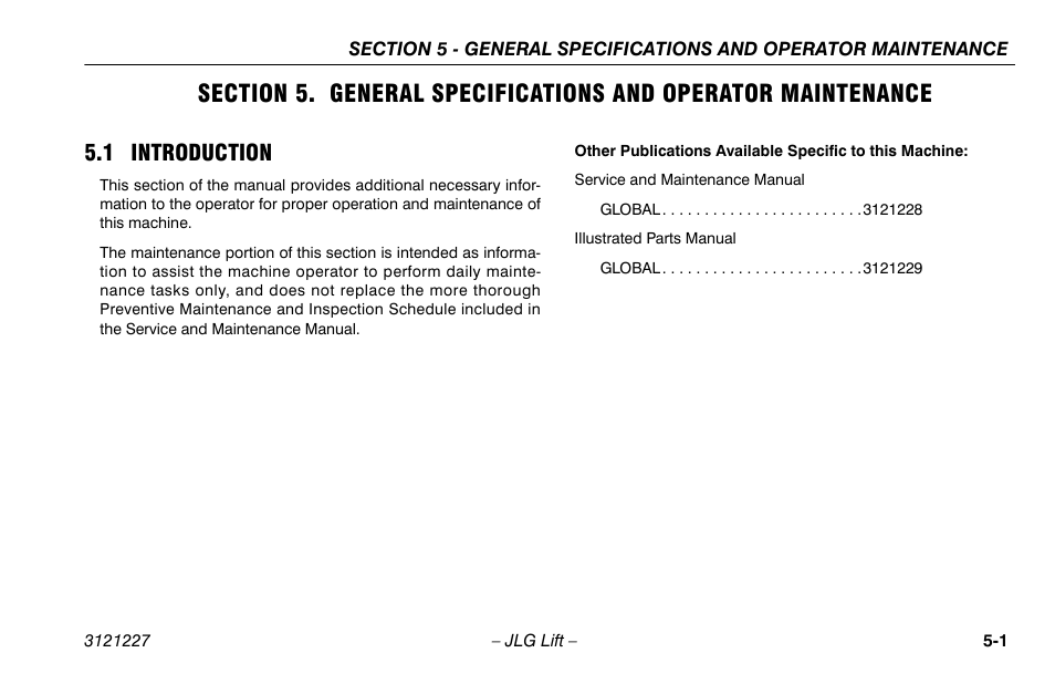 1 introduction, 1 introduction -1 | JLG 10MSP Operator Manual User Manual | Page 75 / 96