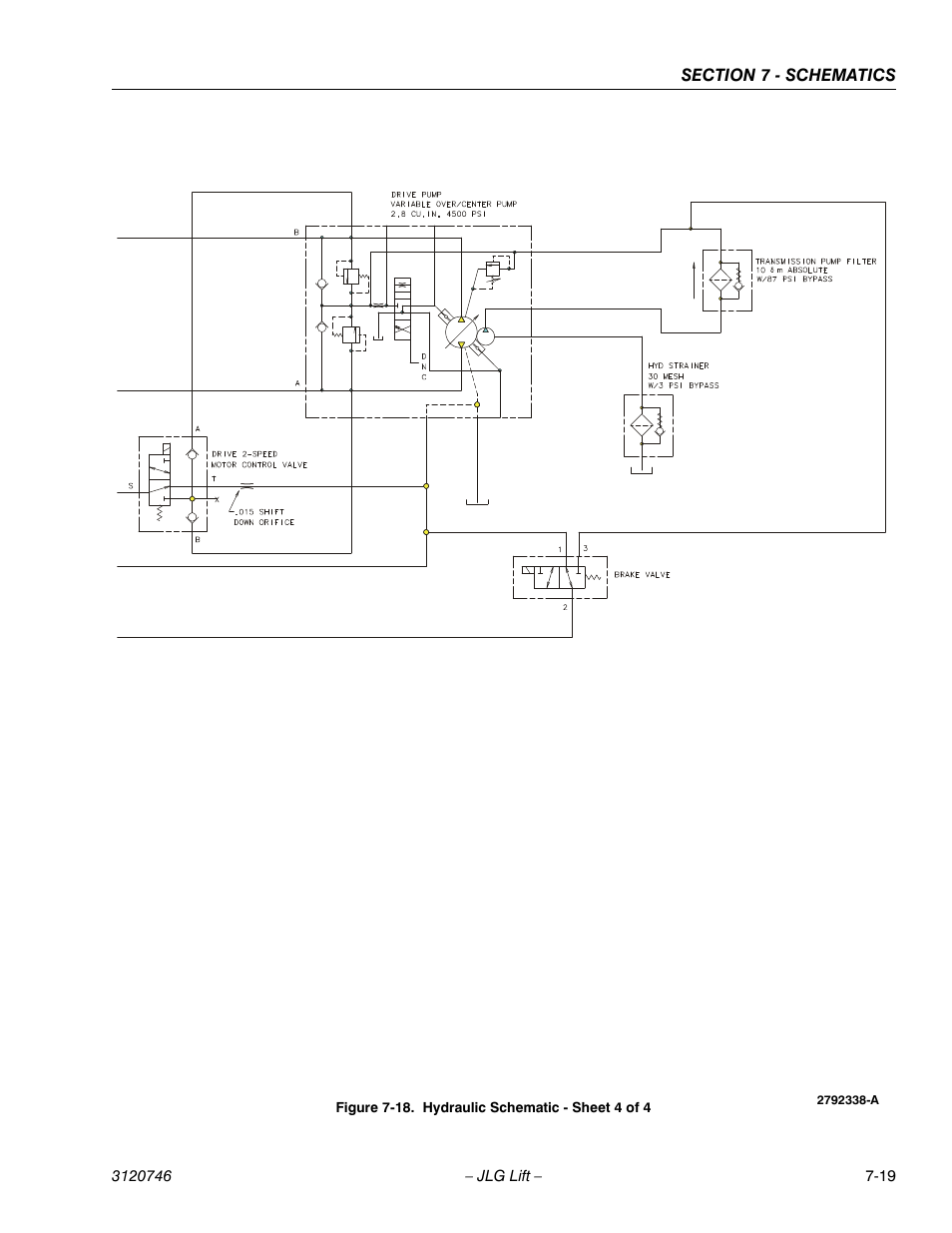 Hydraulic schematic - sheet 4 of 4 -19 | JLG 601S ANSI Service Manual User Manual | Page 241 / 244