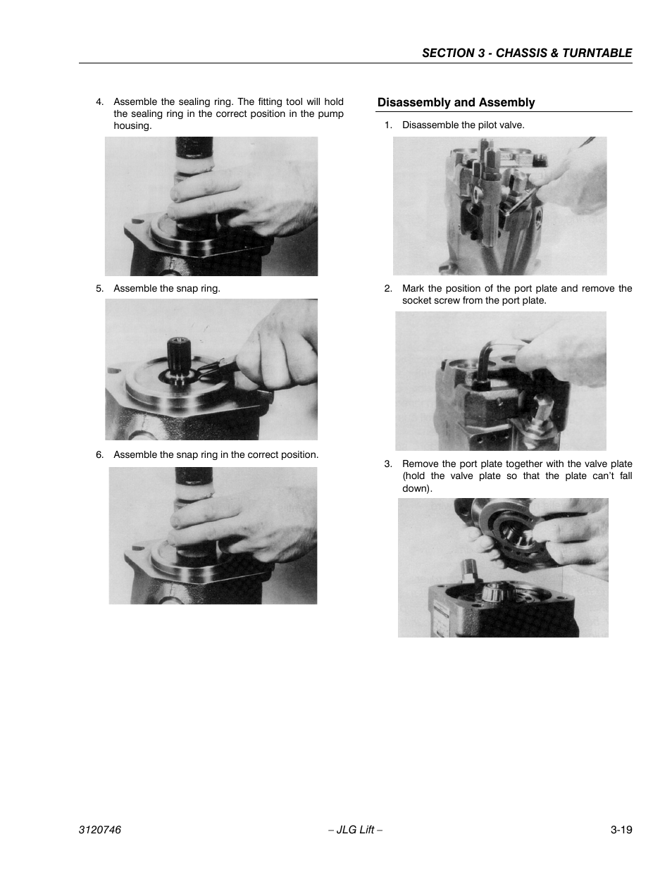 Disassembly and assembly, Disassembly and assembly -19 | JLG 601S ANSI Service Manual User Manual | Page 59 / 244