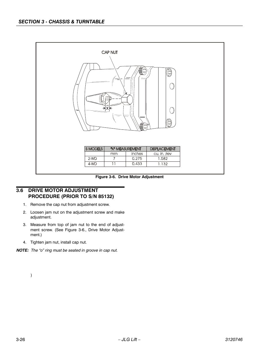 Drive motor adjustment -26 | JLG 601S ANSI Service Manual User Manual | Page 66 / 244