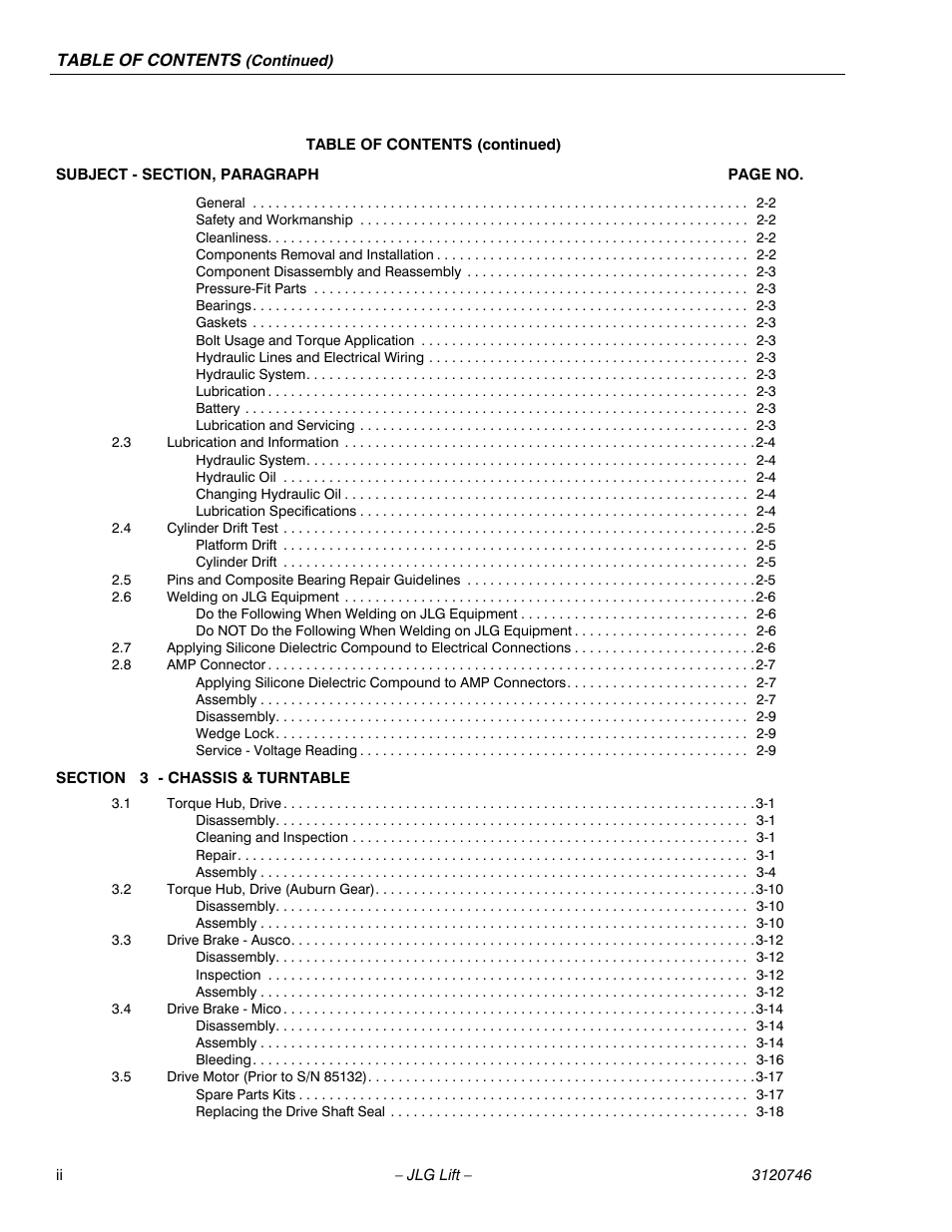 JLG 601S ANSI Service Manual User Manual | Page 8 / 244