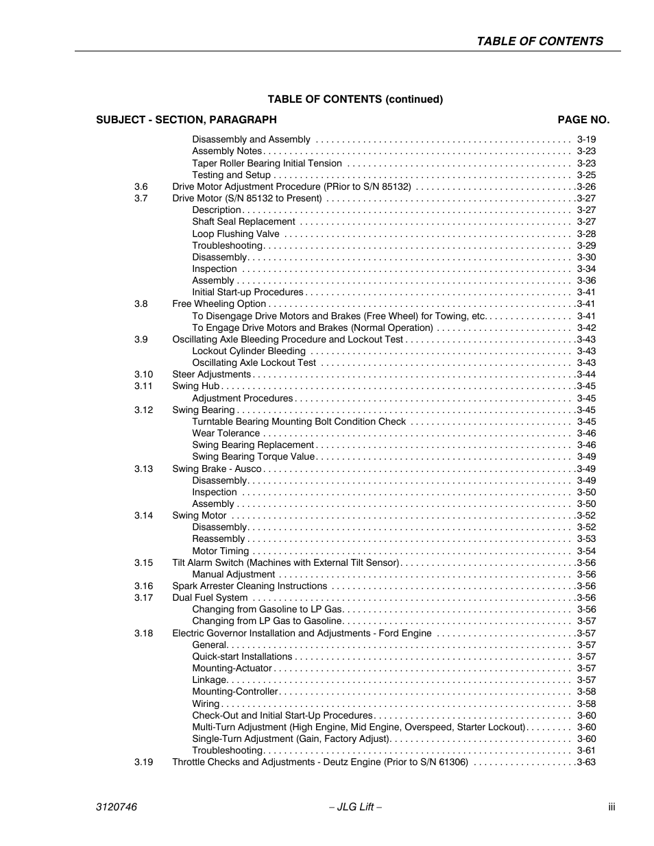 JLG 601S ANSI Service Manual User Manual | Page 9 / 244