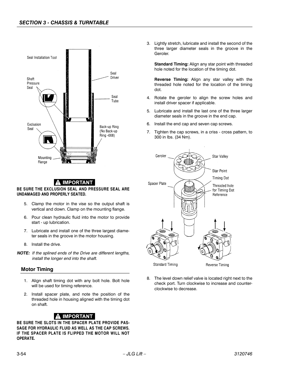 Motor timing, Motor timing -54 | JLG 601S ANSI Service Manual User Manual | Page 94 / 244