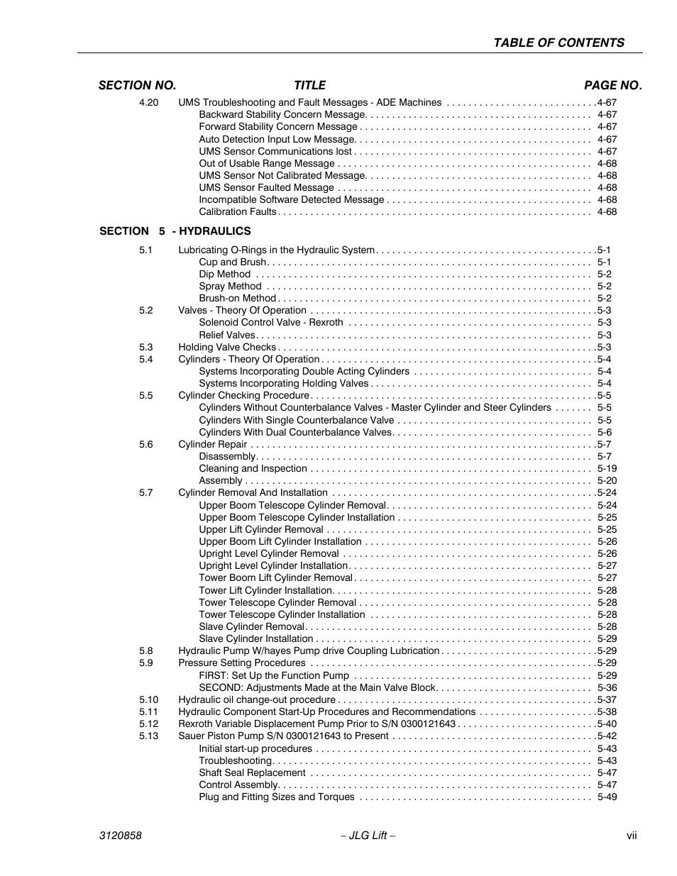 JLG 800A_AJ Service Manual User Manual | Page 11 / 466