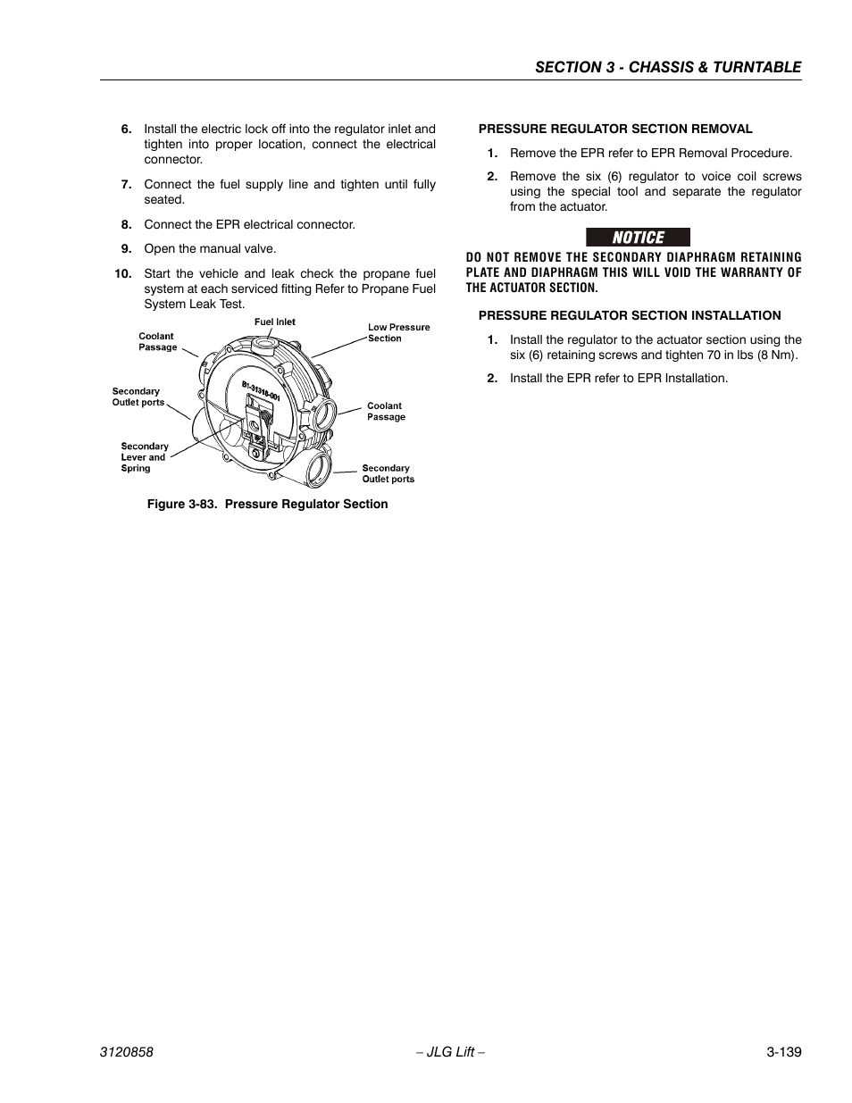 Pressure regulator section -139 | JLG 800A_AJ Service Manual User Manual | Page 195 / 466