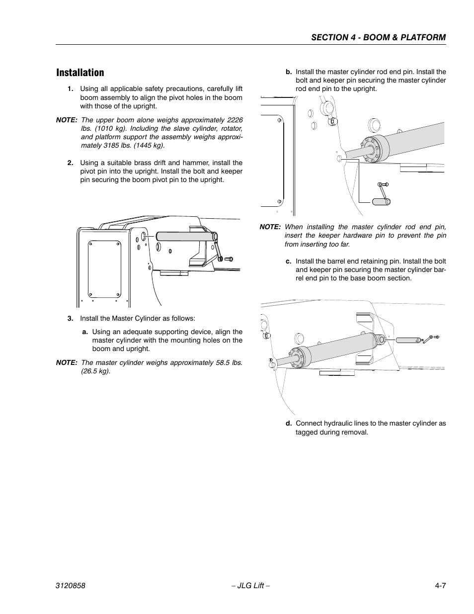 Installation | JLG 800A_AJ Service Manual User Manual | Page 221 / 466