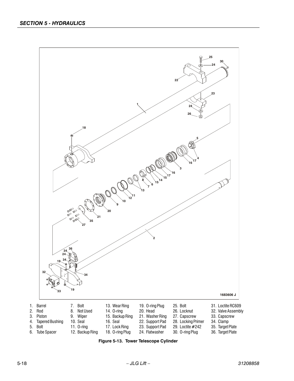 Tower telescope cylinder -18 | JLG 800A_AJ Service Manual User Manual | Page 300 / 466