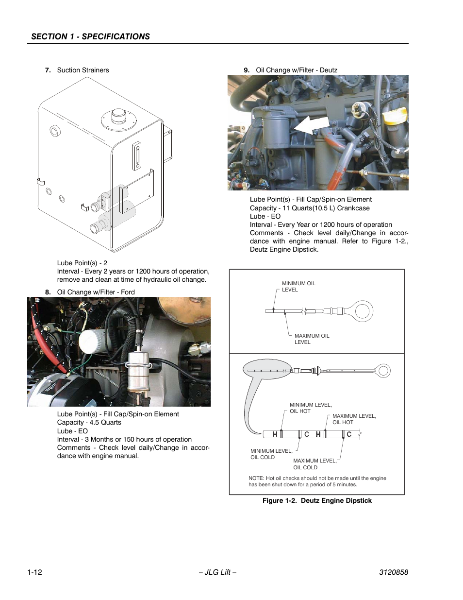 Deutz engine dipstick -12 | JLG 800A_AJ Service Manual User Manual | Page 32 / 466