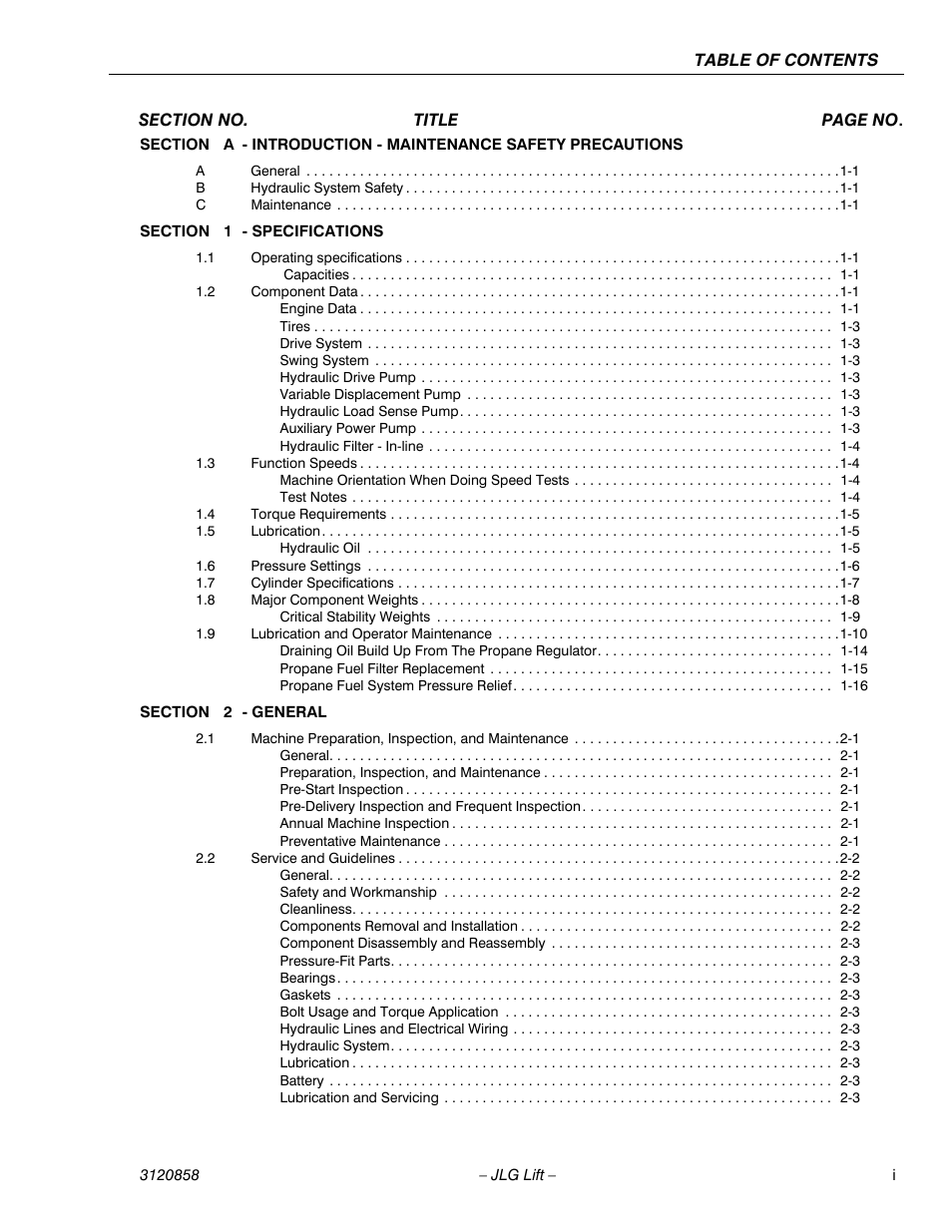 JLG 800A_AJ Service Manual User Manual | Page 5 / 466