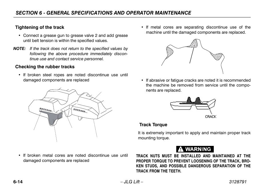 Worn parts | JLG X550AJ Operator Manual User Manual | Page 116 / 136