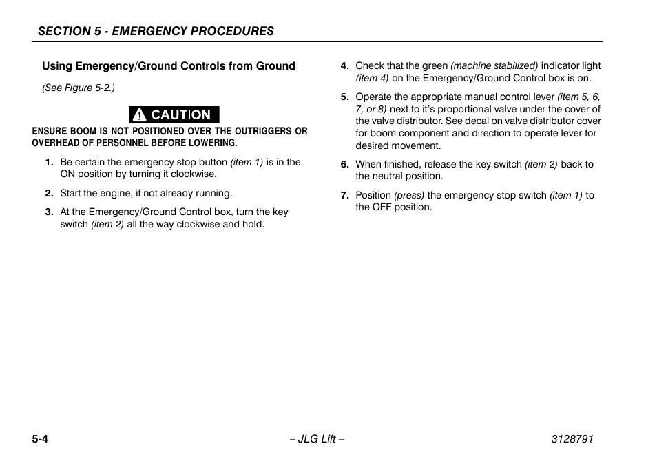 JLG X550AJ Operator Manual User Manual | Page 84 / 136