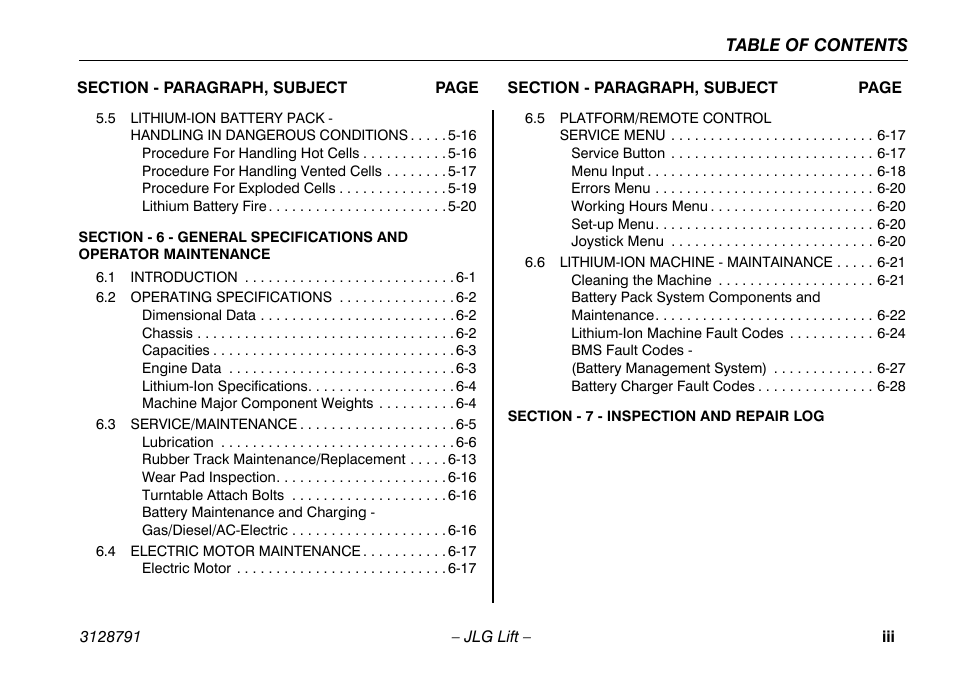 JLG X550AJ Operator Manual User Manual | Page 9 / 136
