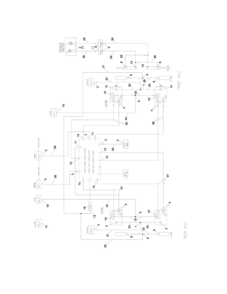 Figure 6-2. drive hydraulic diagram - 4wd/2ws | JLG 600A_AJ Parts Manual User Manual | Page 214 / 310