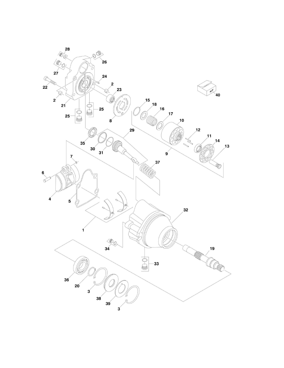 Figure 1-7. drive motor assembly | JLG 600A_AJ Parts Manual User Manual | Page 30 / 310