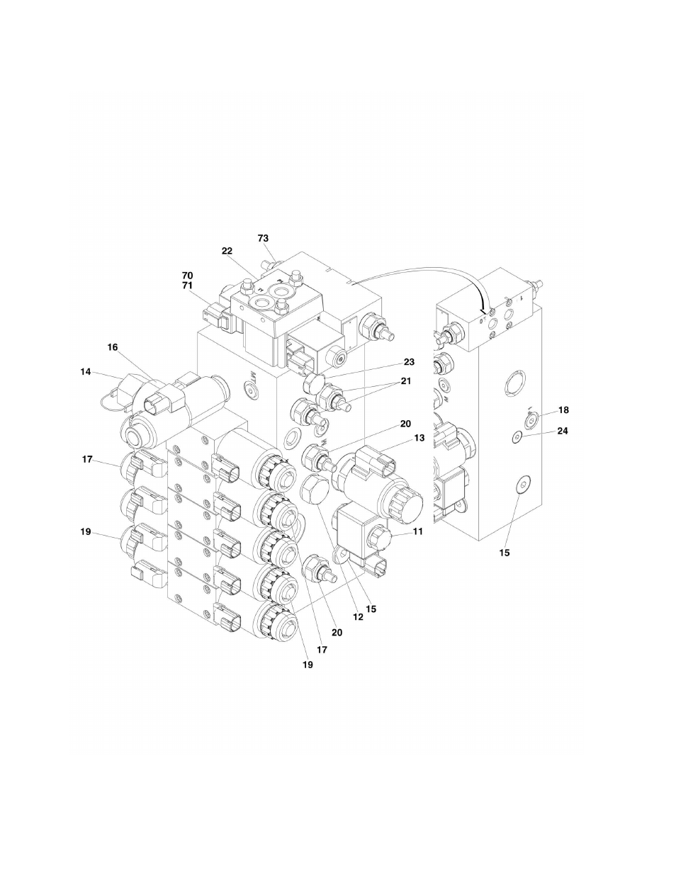 Figure 2-3. main valve block assembly | JLG 600A_AJ Parts Manual User Manual | Page 50 / 310