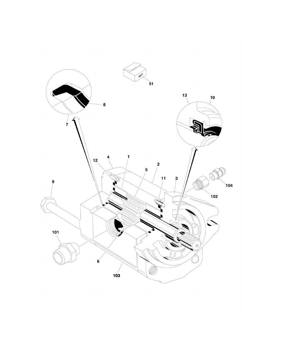 Figure 2-11. gear pump assembly | JLG 600A_AJ Parts Manual User Manual | Page 88 / 310