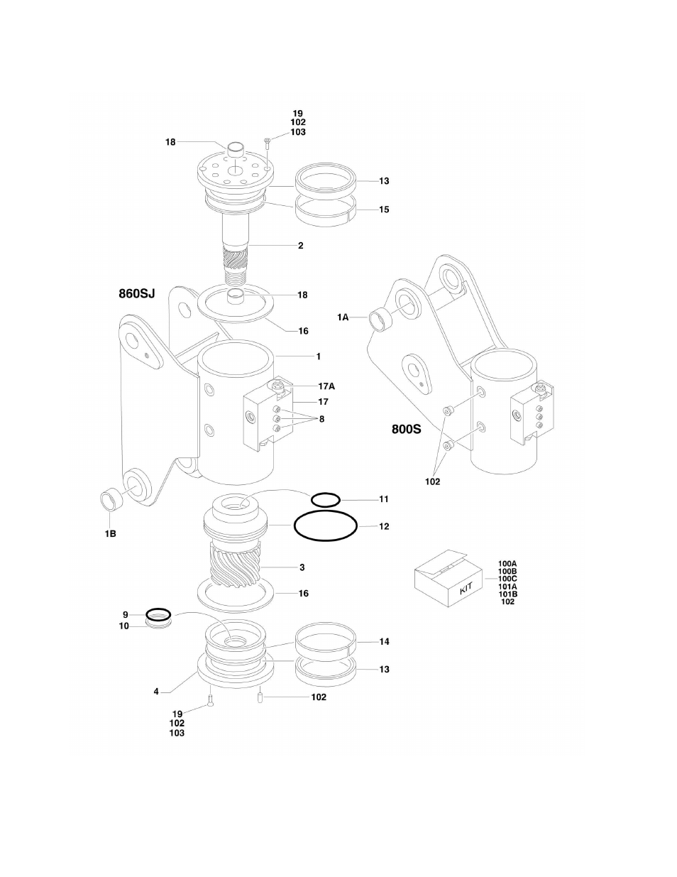 Figure 3-5. rotator assembly | JLG 860SJ Parts Manual User Manual | Page 138 / 270