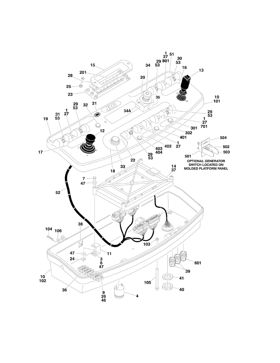 Figure 4-3. platform console assembly | JLG 860SJ Parts Manual User Manual | Page 160 / 270