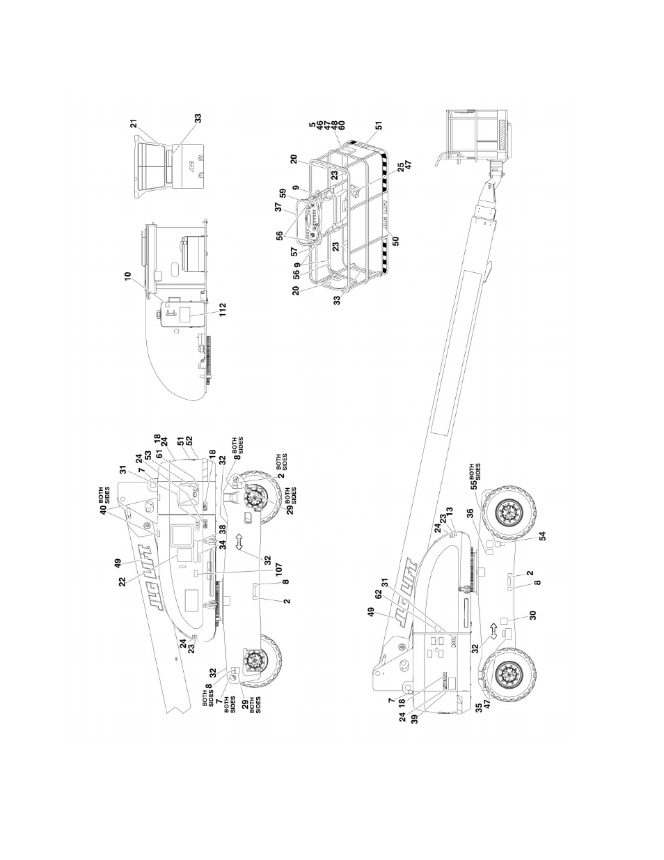 Figure 8-1. decal installation (ansi spec) | JLG 860SJ Parts Manual User Manual | Page 234 / 270