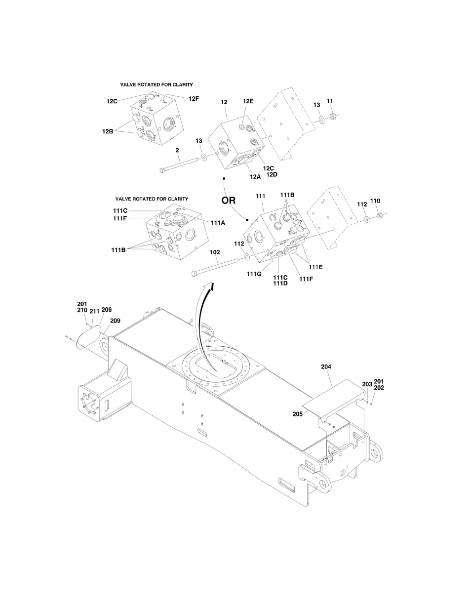 Figure 1-6. frame valves and shields installations | JLG 860SJ Parts Manual User Manual | Page 28 / 270