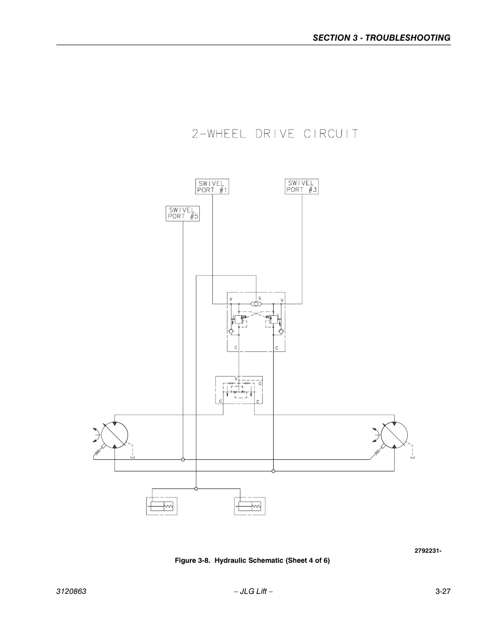 Hydraulic schematic (sheet 4 of 6) -27 | JLG 80HX_HX+6_HXER Service Manual User Manual | Page 115 / 120