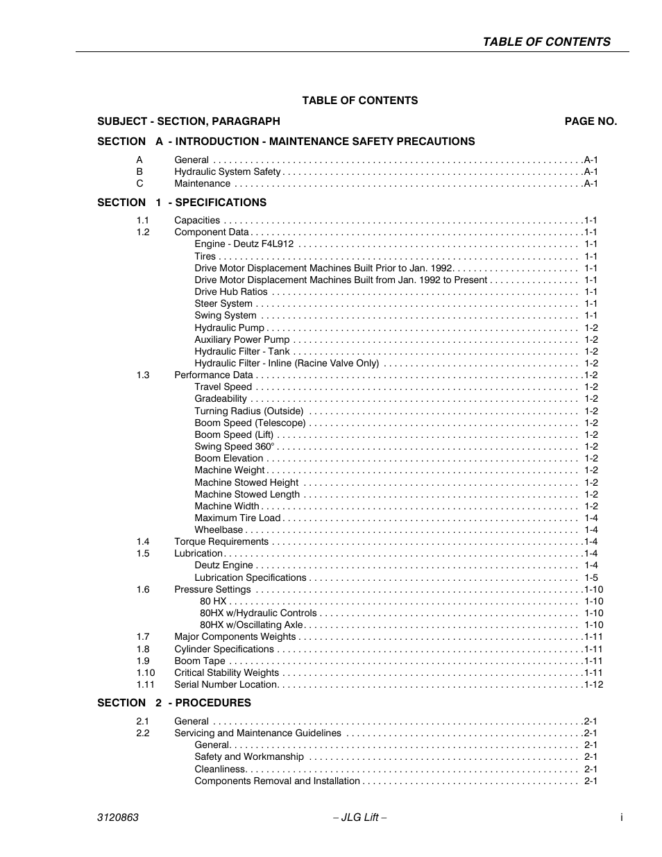 JLG 80HX_HX+6_HXER Service Manual User Manual | Page 5 / 120