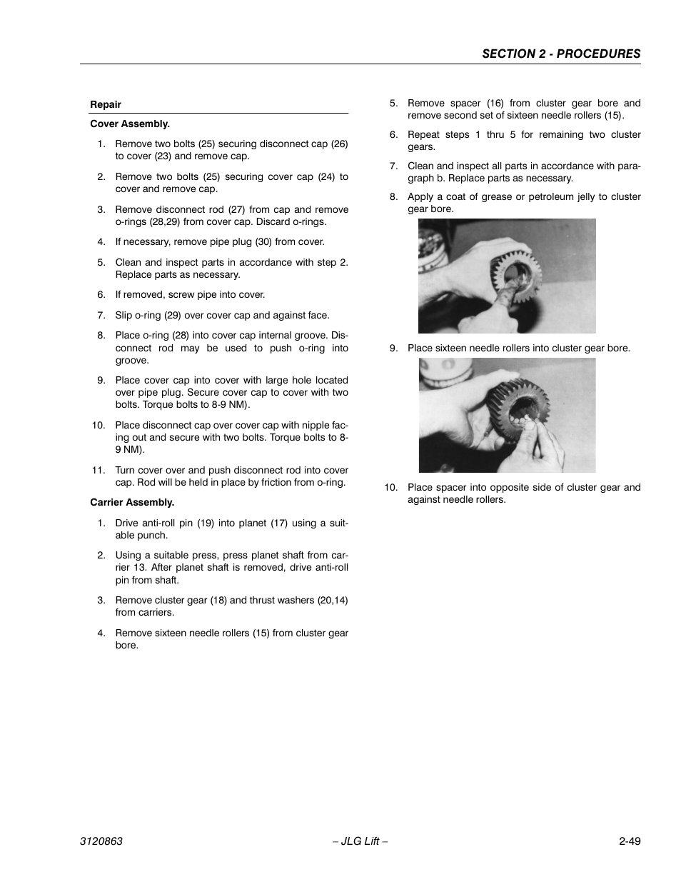 Repair -49 | JLG 80HX_HX+6_HXER Service Manual User Manual | Page 71 / 120